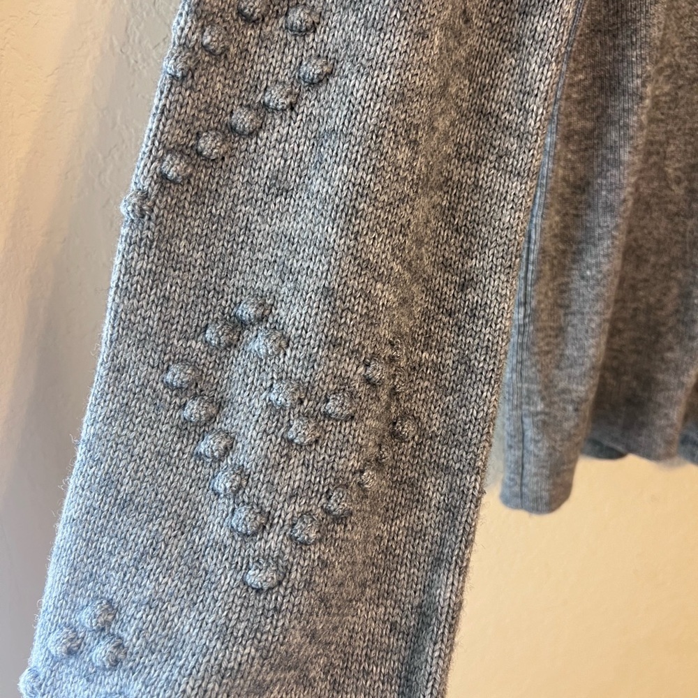 Splendid NWT Puff Sleeve Heart Popcorn Knit Crewneck Sweater Size S - Picture 5 of 9
